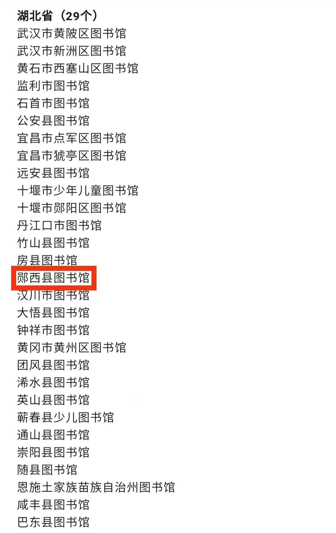 郧西县图书馆在全国第七次县级以上公共图书馆评估定级中荣获“二级图书馆”称号！