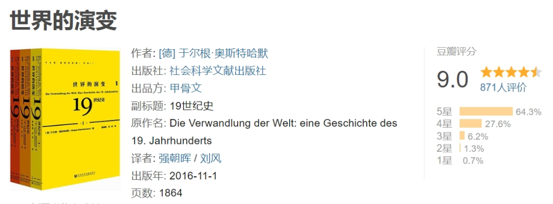 书单丨24期 好书推荐，10本豆瓣评分9以上（历史）