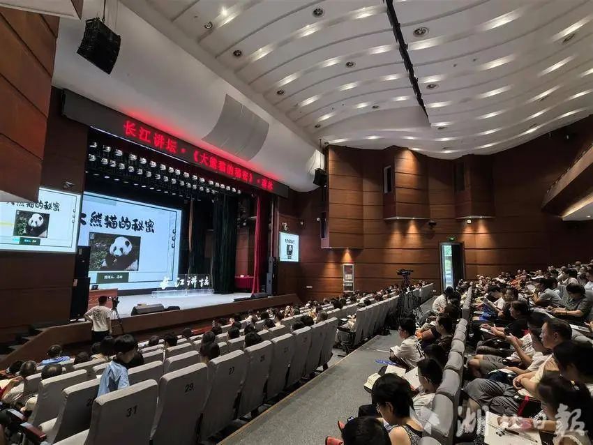 《看熊猫》主编蒋林在湖北省图书馆透露花花黑眼圏的秘密